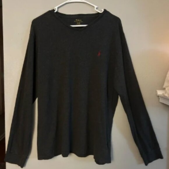 Polo by Ralph Lauren Men's Dark Gray Long Sleeve Shirt - Picture 1 of 5